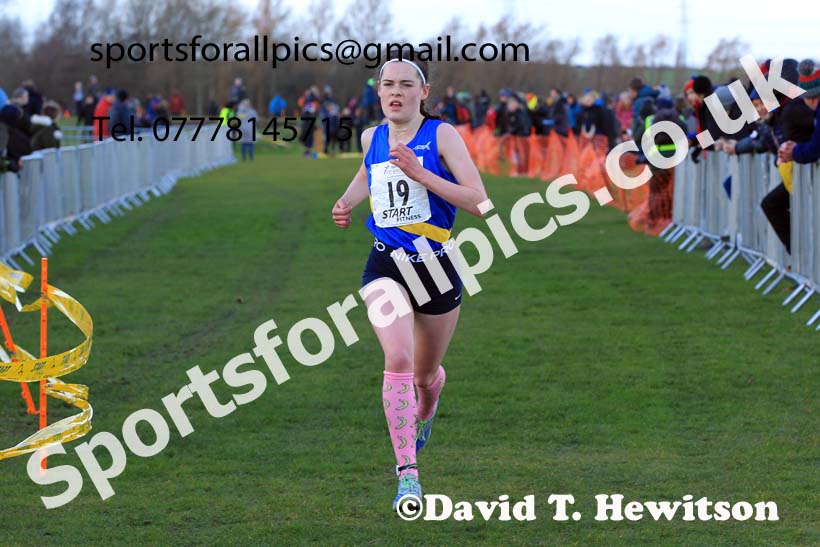 Womens under-17s 2022 Northern Cross Country Champs., Pontefract. Photo: David T. Hewitson/Sports for All Pics
